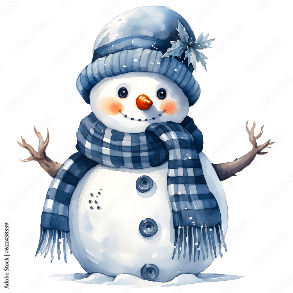 Chic and delightful cute snowman transparent background for festive cheer